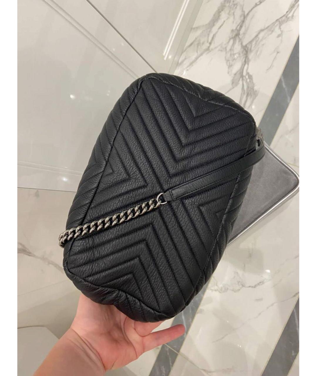 CHANEL Черная кожаная сумка тоут, фото 5