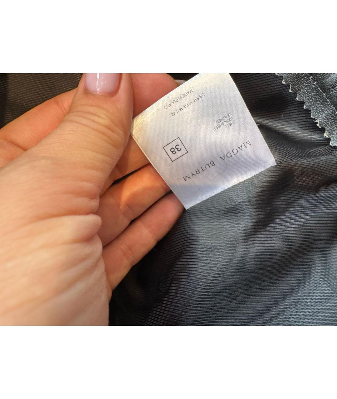 MAGDA BUTRYM Черные кожаные шорты, фото 4