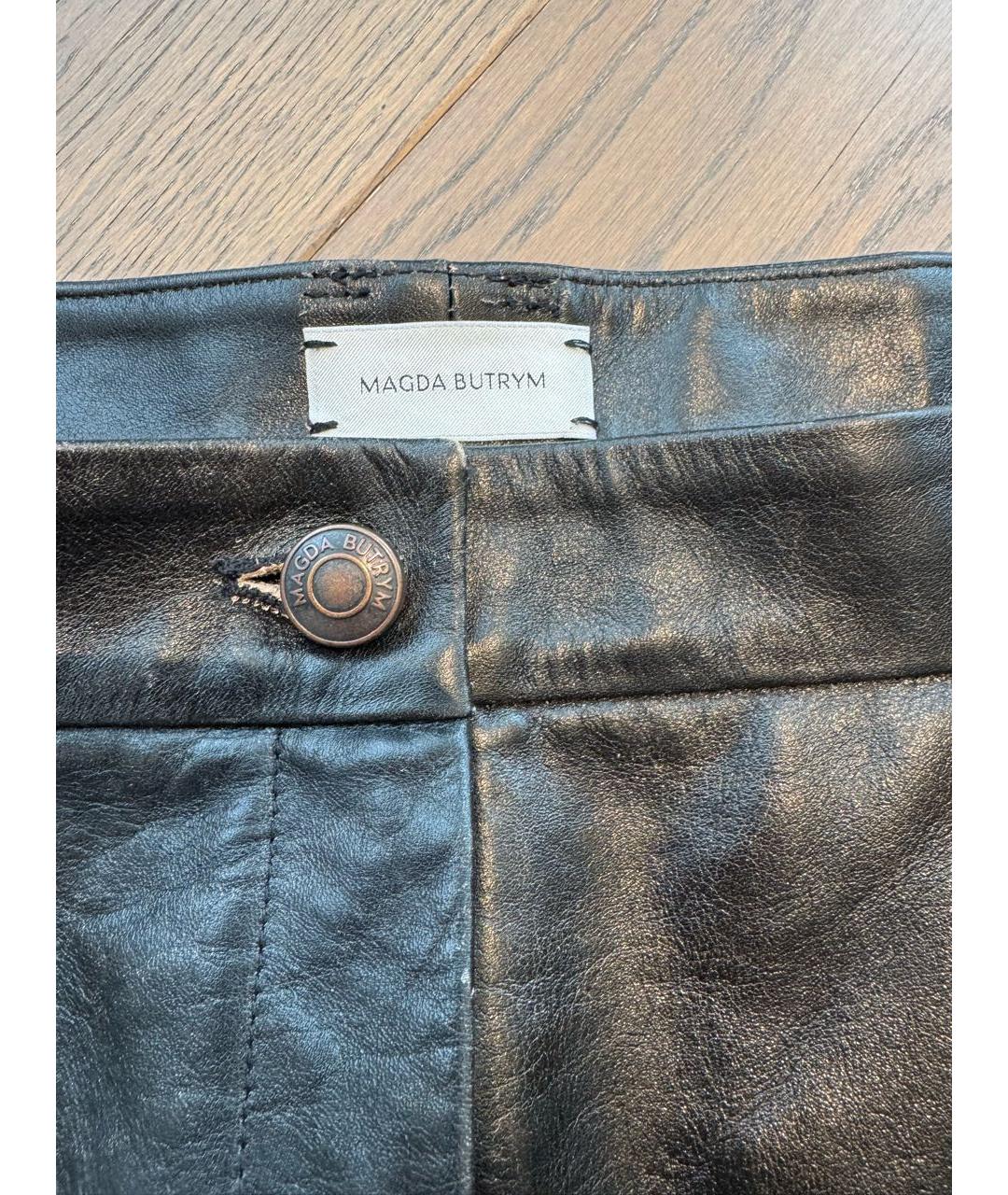 MAGDA BUTRYM Черные кожаные шорты, фото 3