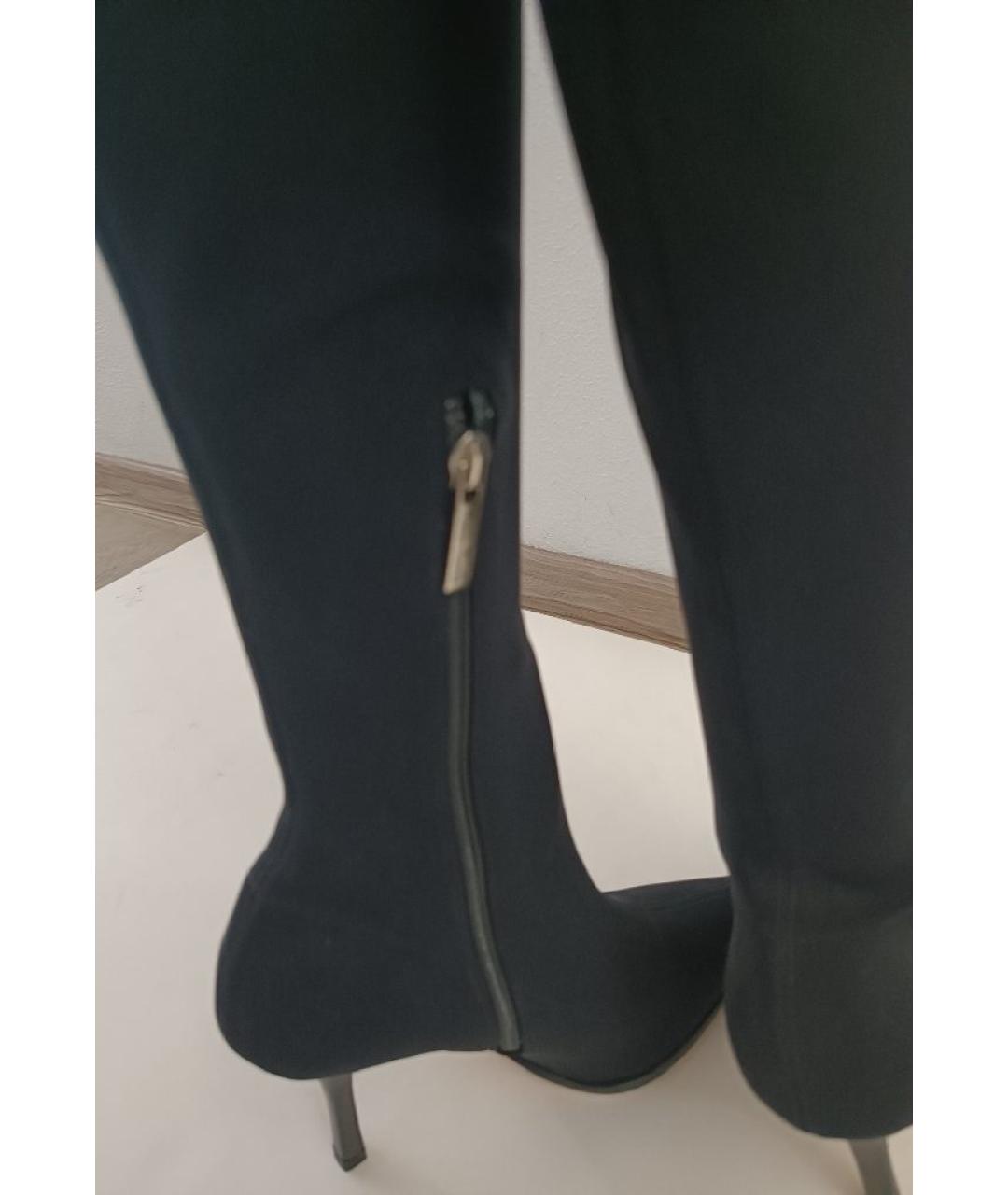 PARIS TEXAS Черные текстильные ботфорты, фото 5