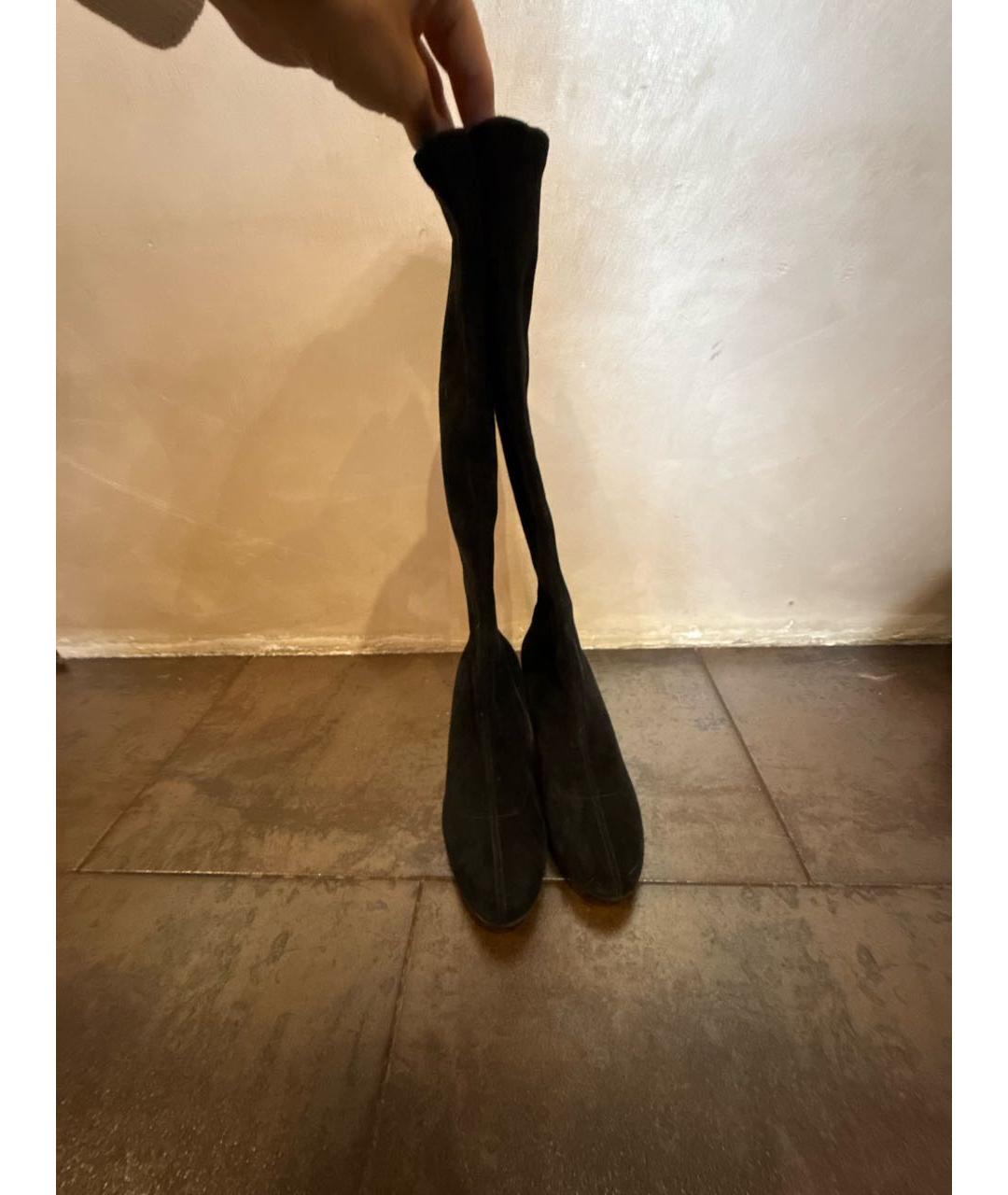 CASADEI Черные замшевые сапоги, фото 2