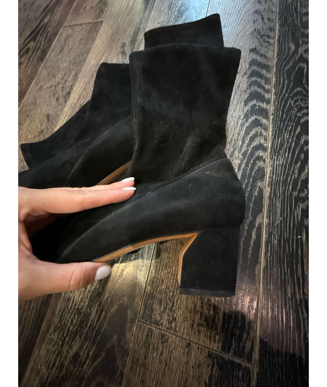 CASADEI Черные замшевые сапоги, фото 5
