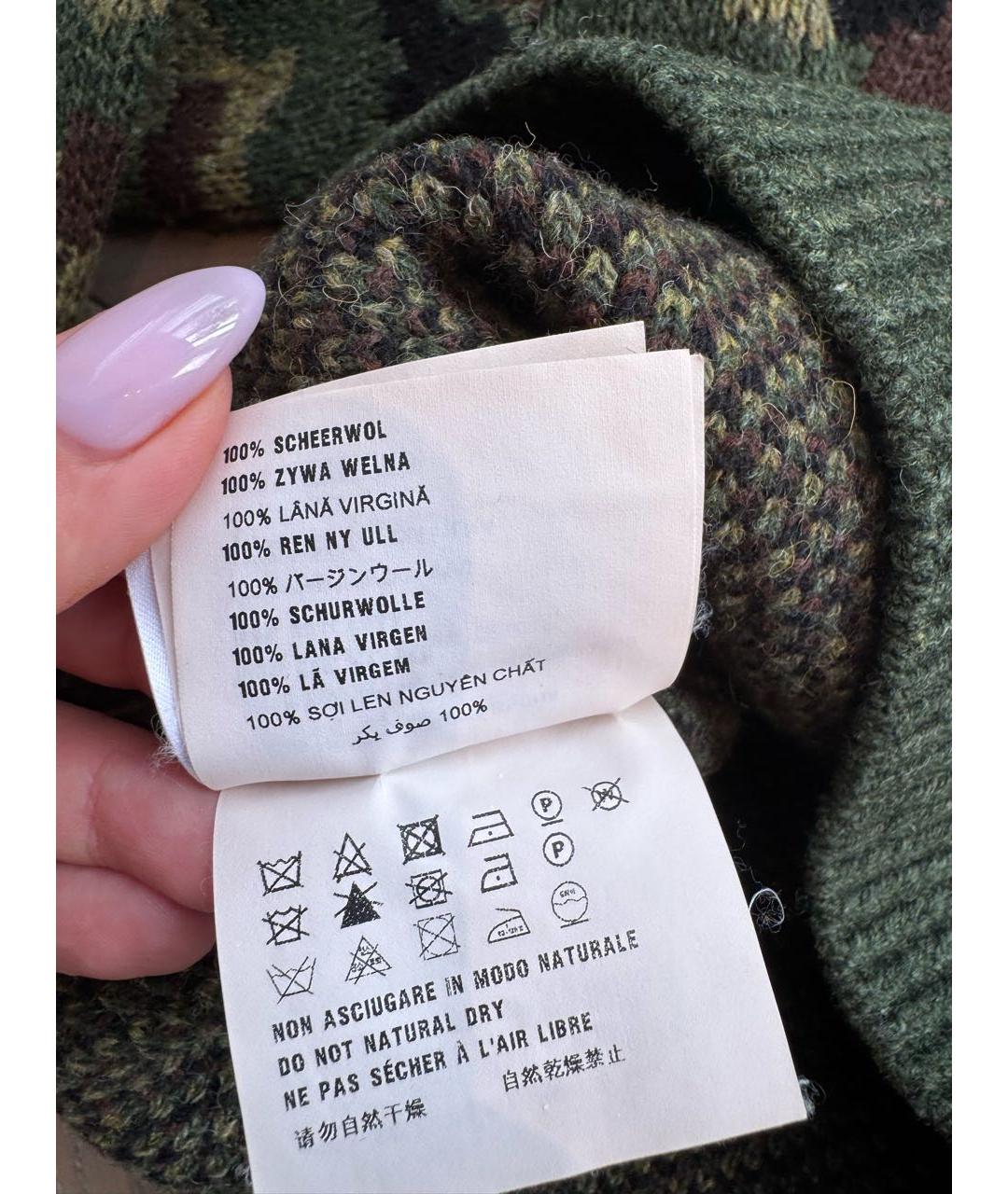 MIU MIU Хаки шерстяной джемпер / свитер, фото 5
