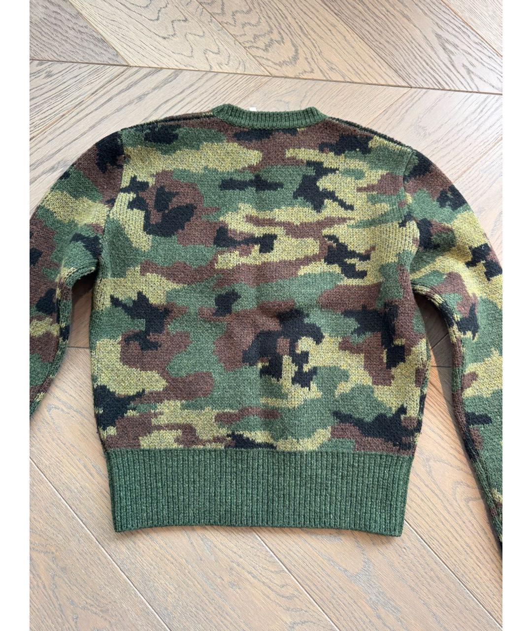 MIU MIU Хаки шерстяной джемпер / свитер, фото 2