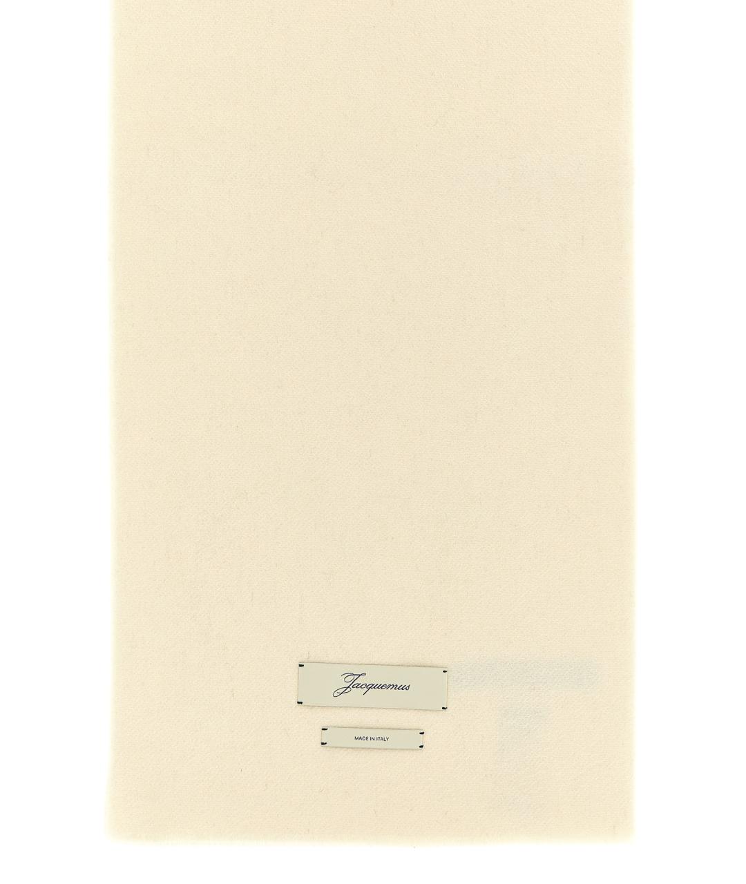 JACQUEMUS Бежевый кашемировый шарф, фото 2