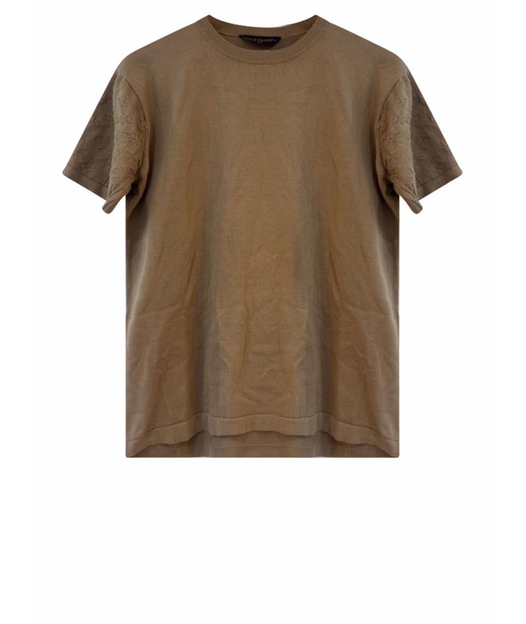 LOUIS VUITTON Бежевая хлопковая футболка, фото 1