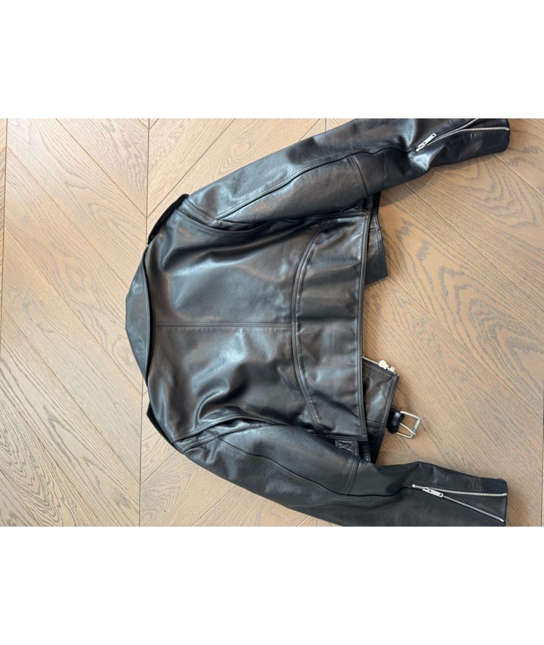 PERVERT Черная кожаная куртка, фото 2