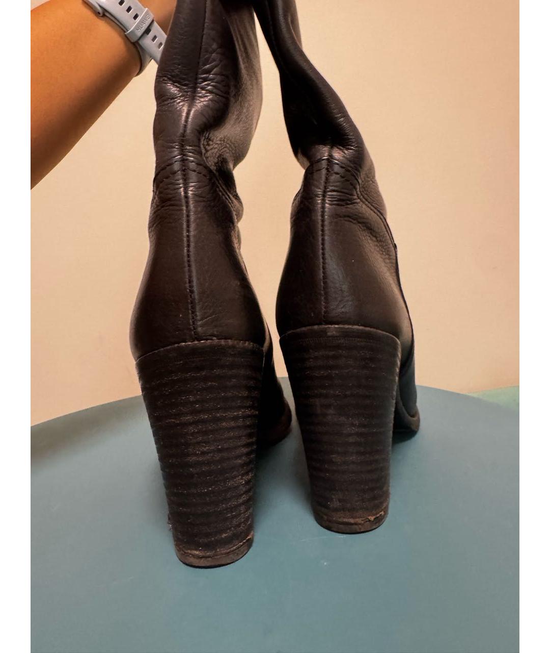 GUCCI Черные кожаные сапоги, фото 4