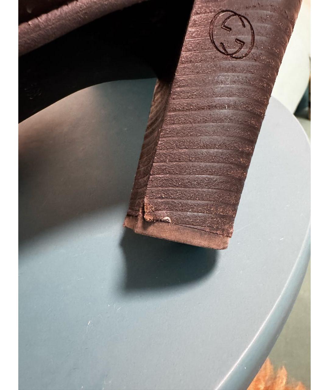 GUCCI Черные кожаные сапоги, фото 6