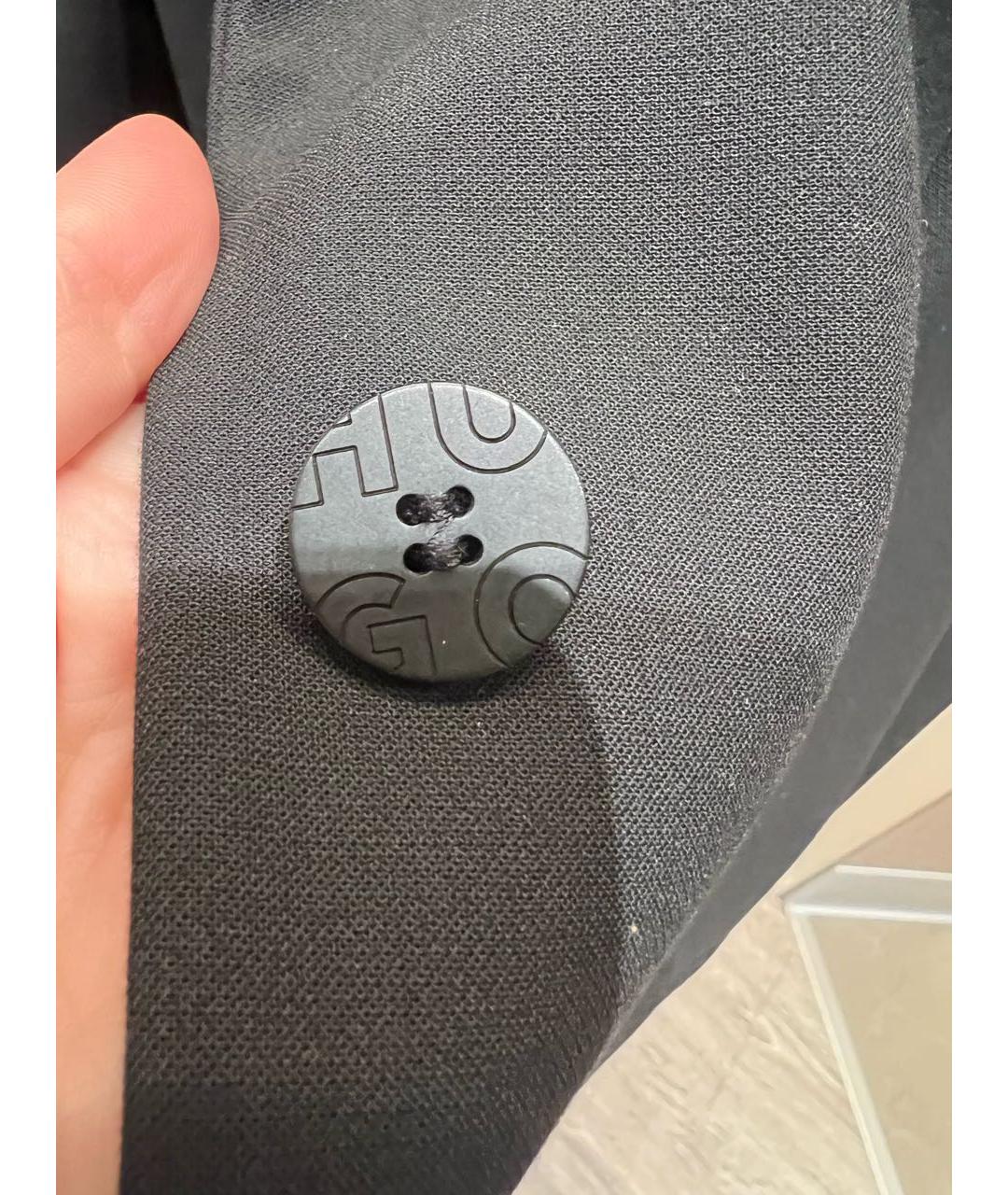 HUGO Черный вискозный жилет, фото 5