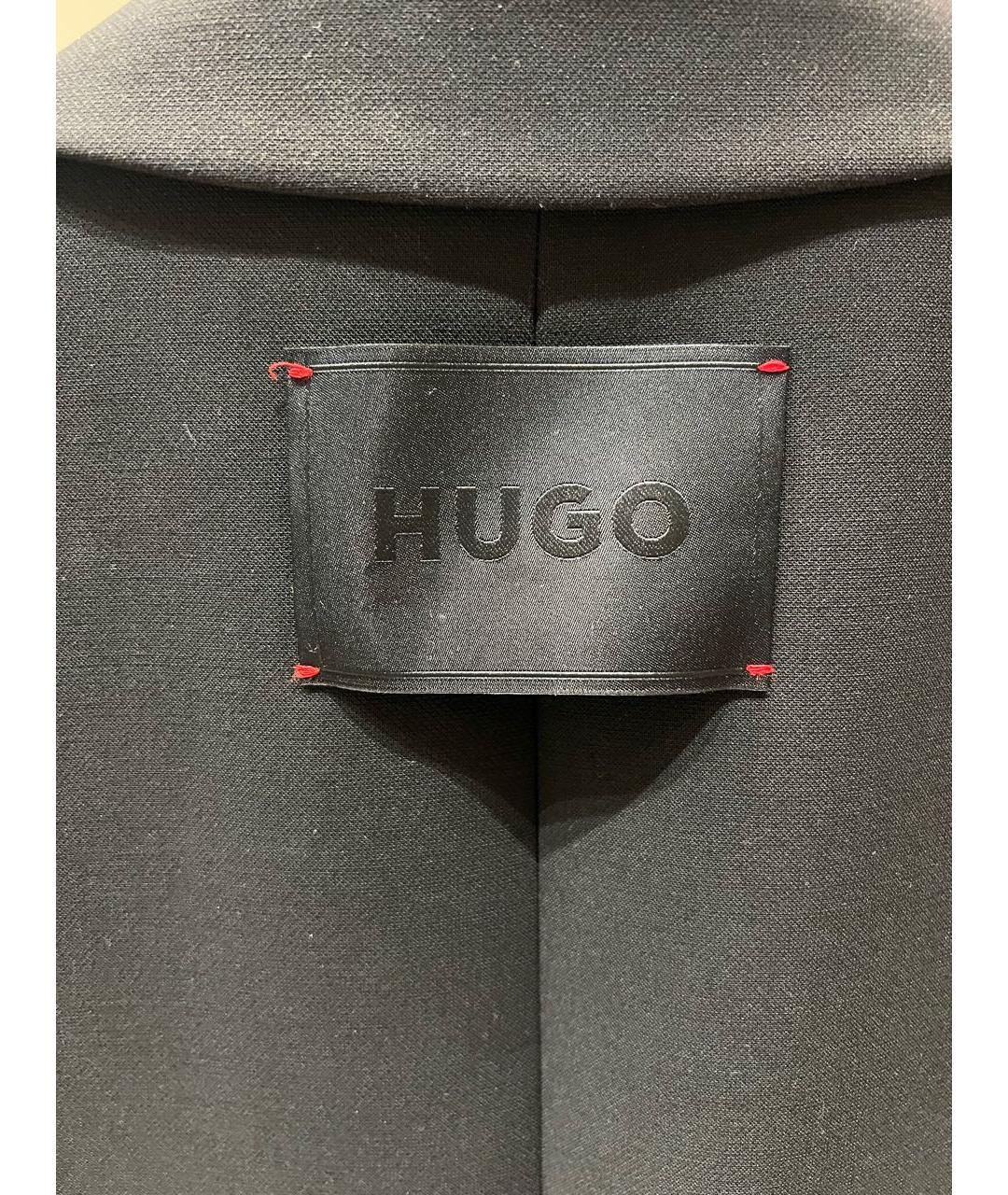 HUGO Черный вискозный жилет, фото 3