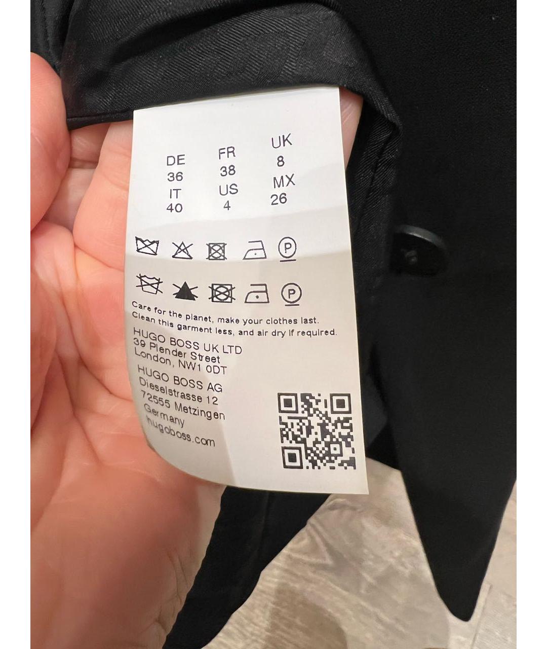 HUGO Черный вискозный жилет, фото 6