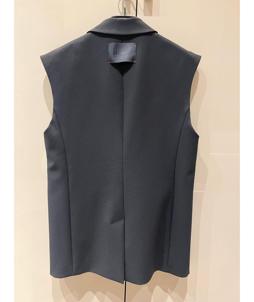 HUGO Черный вискозный жилет, фото 2