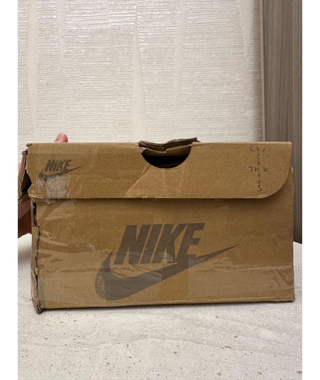 CACTUS JACK BY TRAVIS SCOTT Голубые текстильные высокие кроссовки / кеды, фото 6