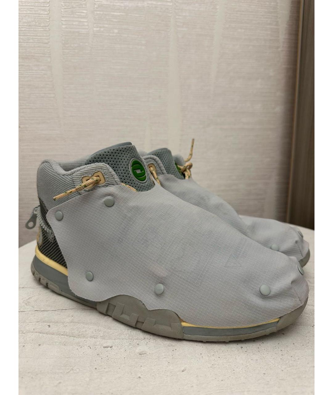 CACTUS JACK BY TRAVIS SCOTT Голубые текстильные высокие кроссовки / кеды, фото 3