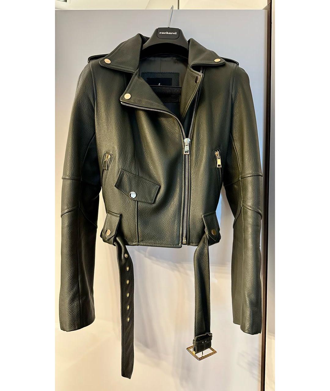 AIM Factory Зеленая кожаная куртка, фото 7