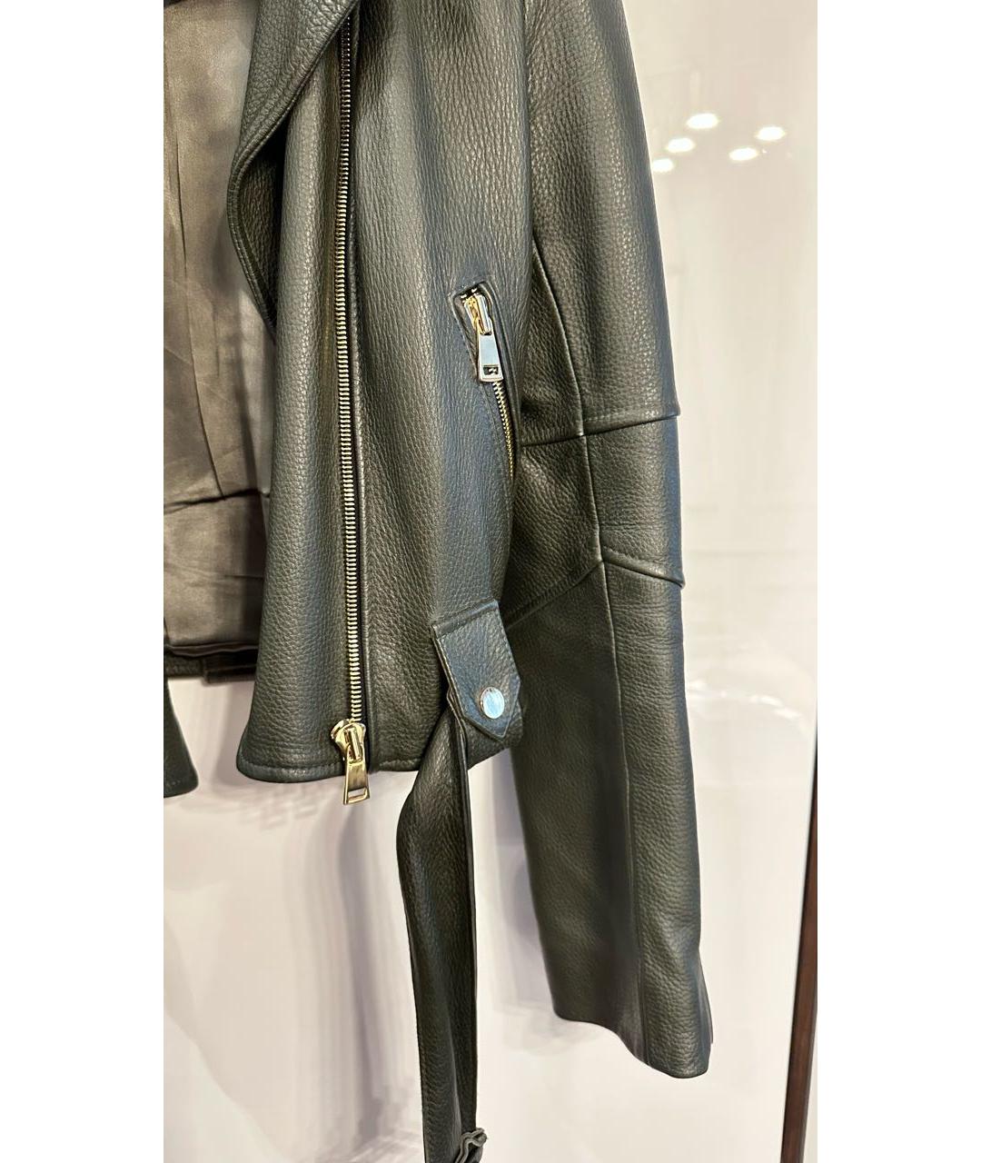 AIM Factory Зеленая кожаная куртка, фото 5
