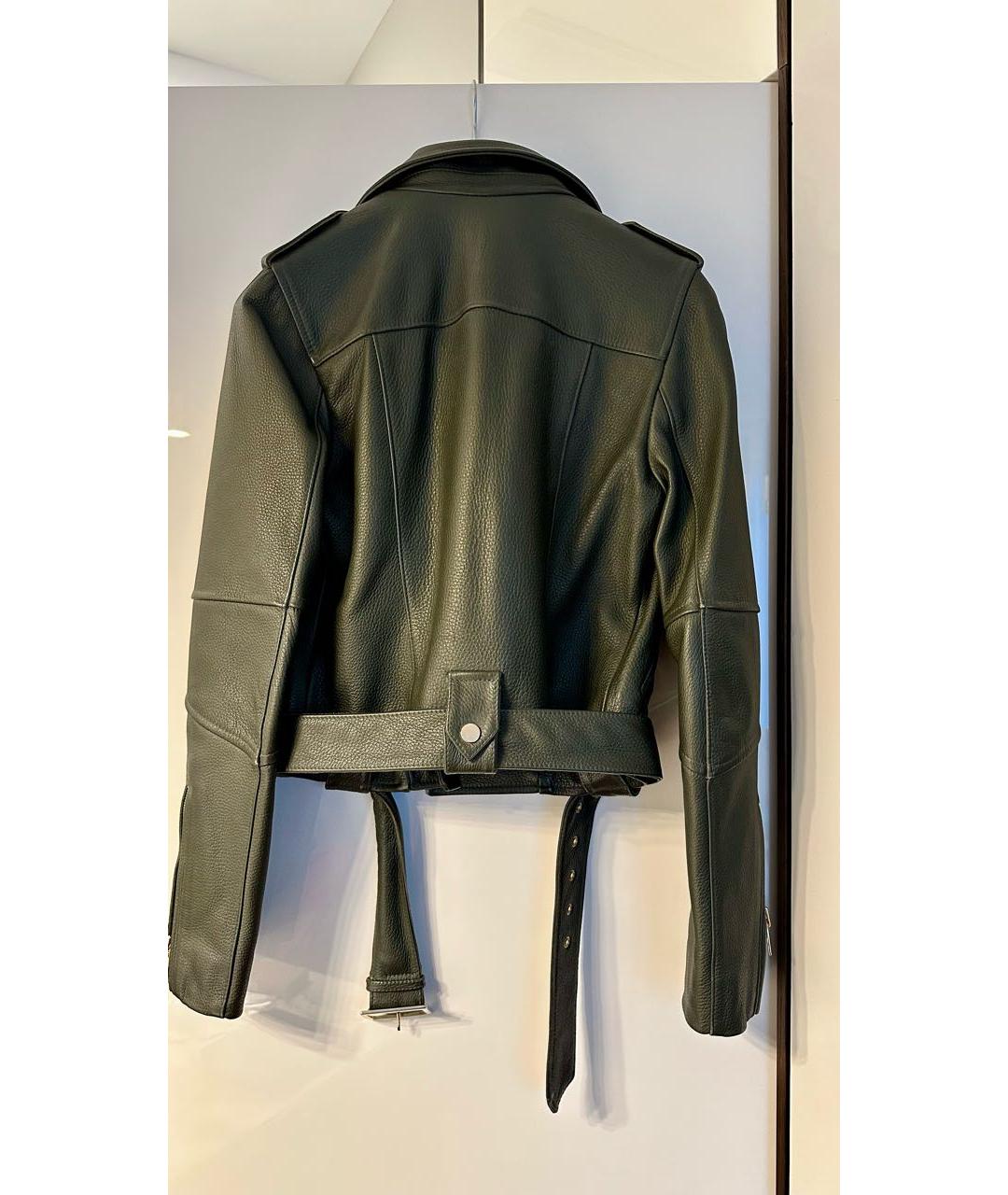 AIM Factory Зеленая кожаная куртка, фото 2