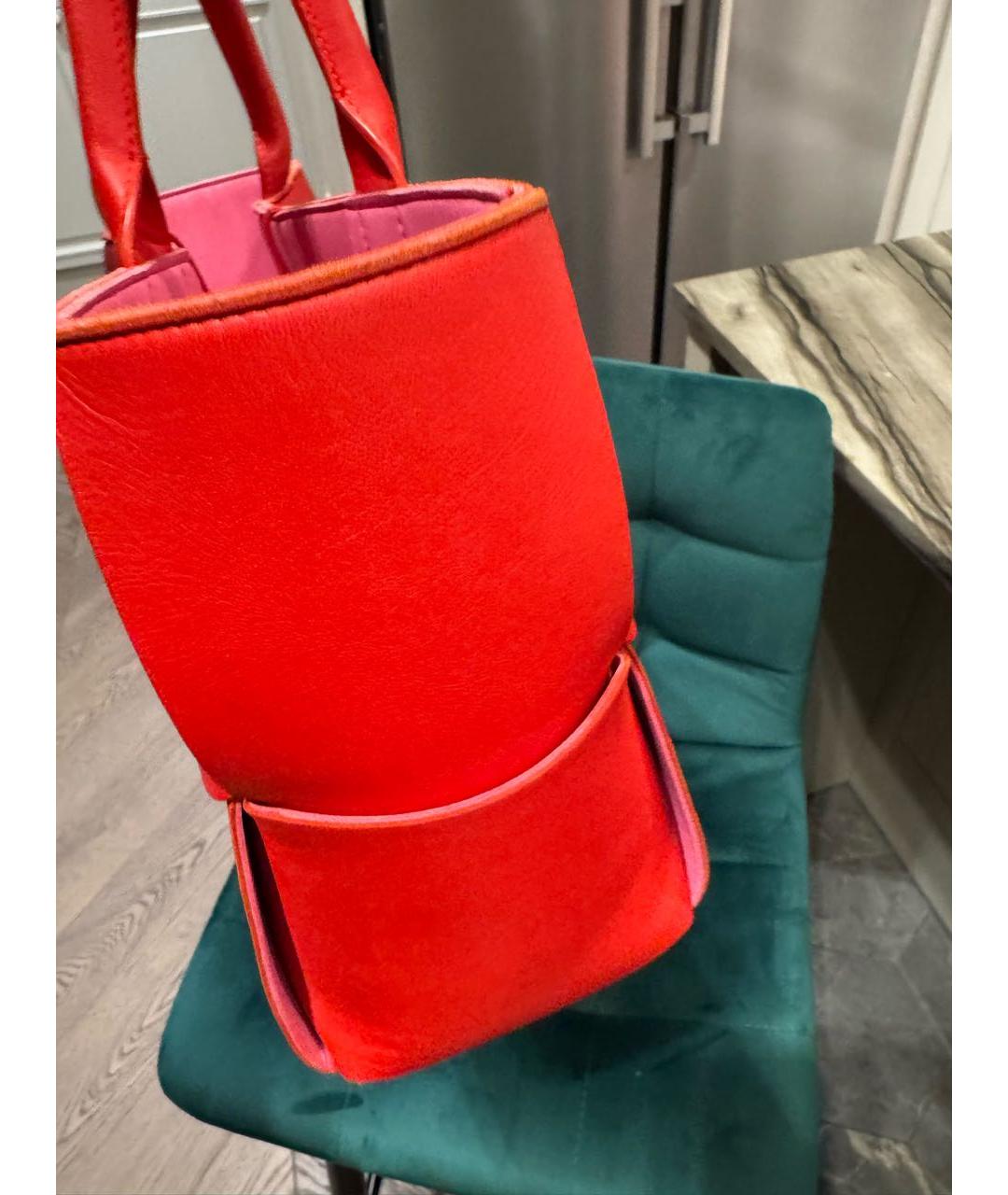 BOTTEGA VENETA Красная кожаная сумка тоут, фото 5