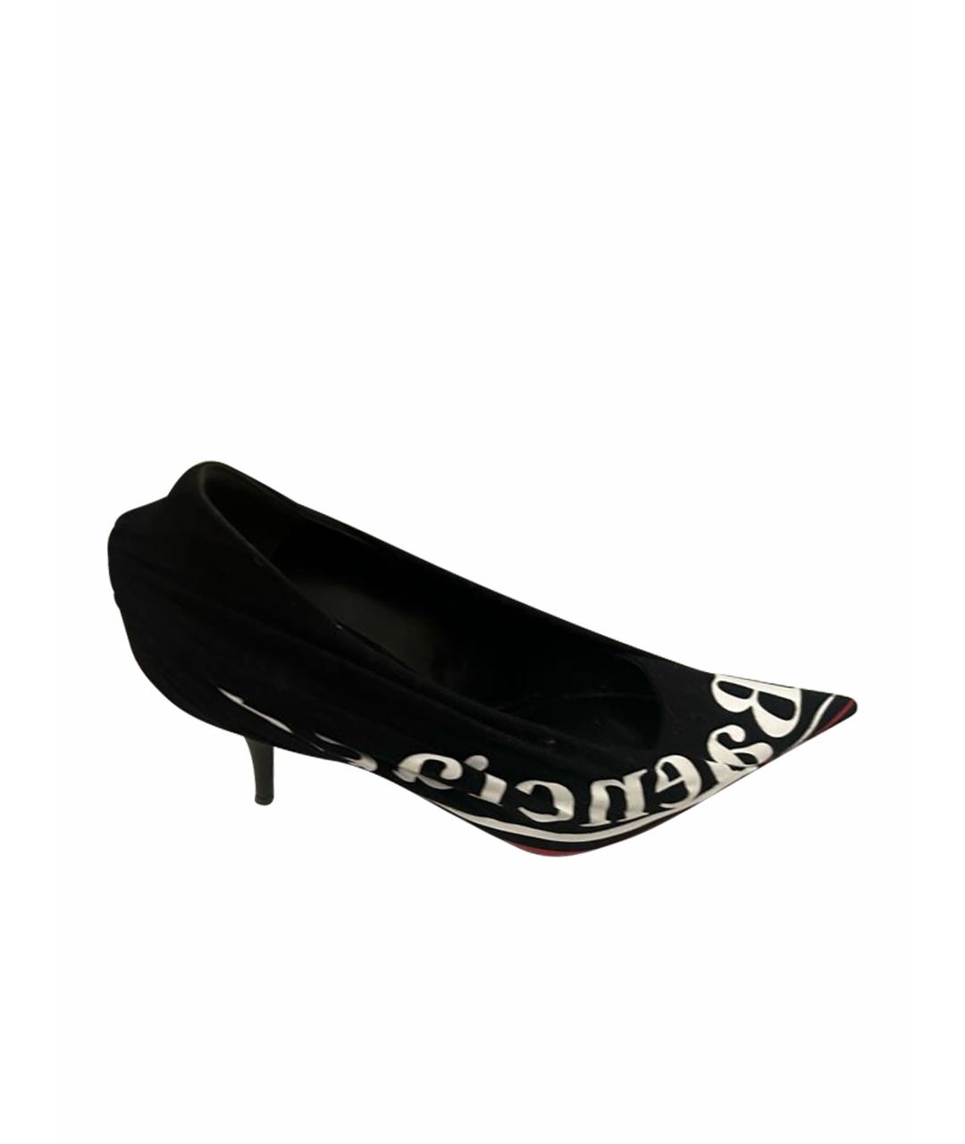 BALENCIAGA Черные кожаные туфли, фото 1