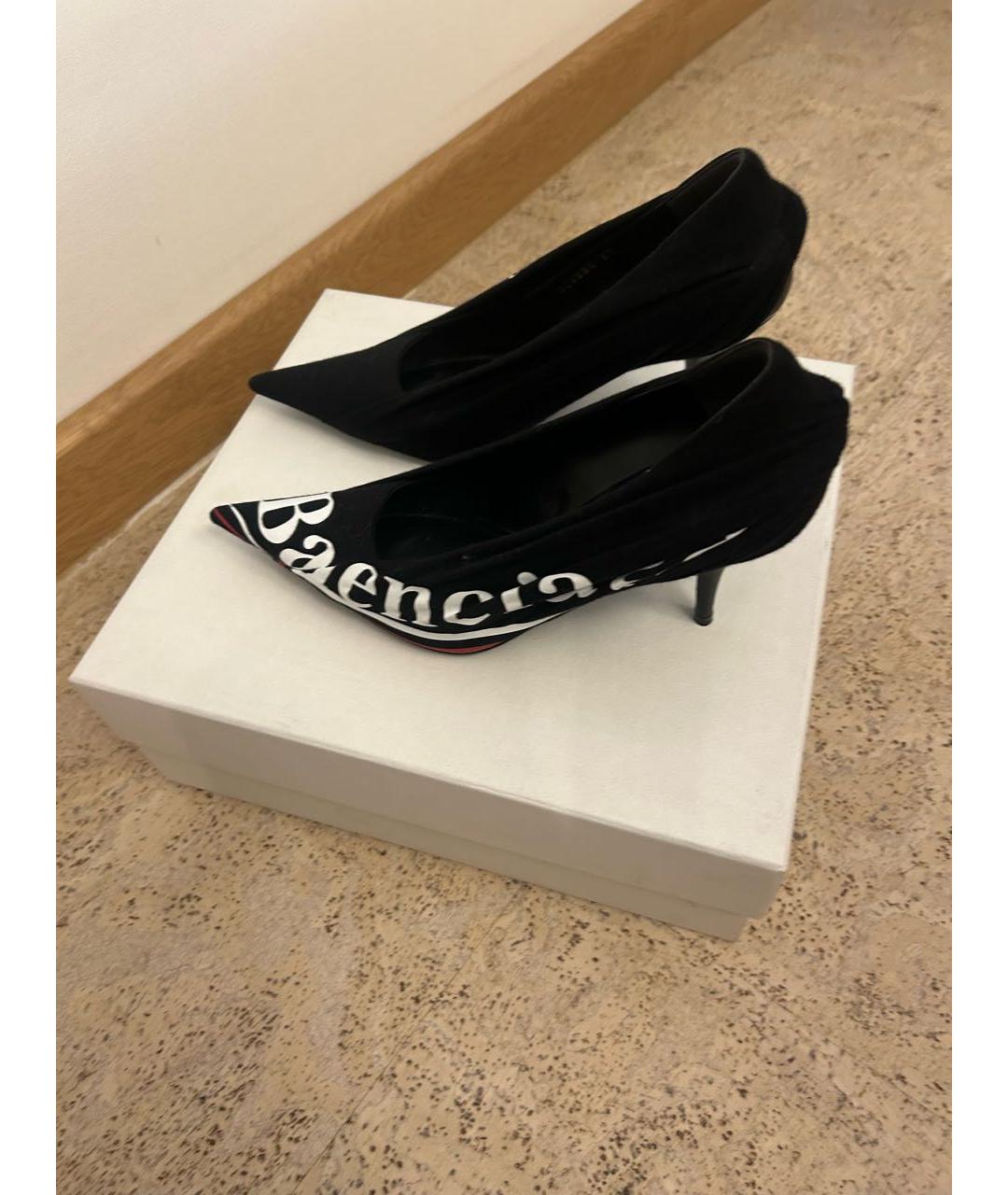 BALENCIAGA Черные кожаные туфли, фото 3