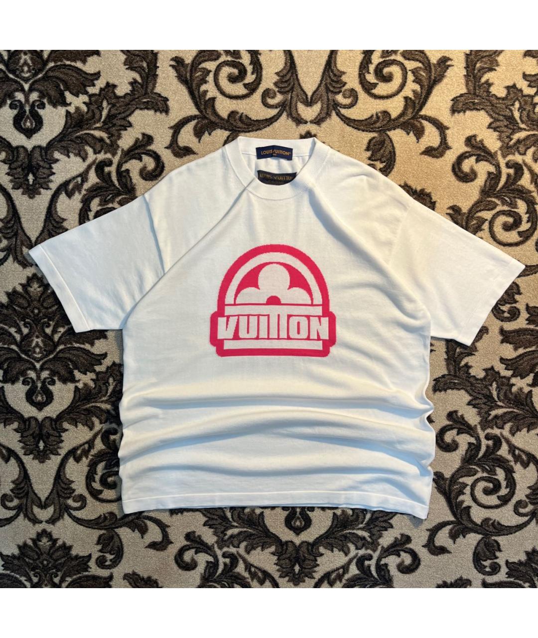 LOUIS VUITTON Белая хлопковая футболка, фото 7