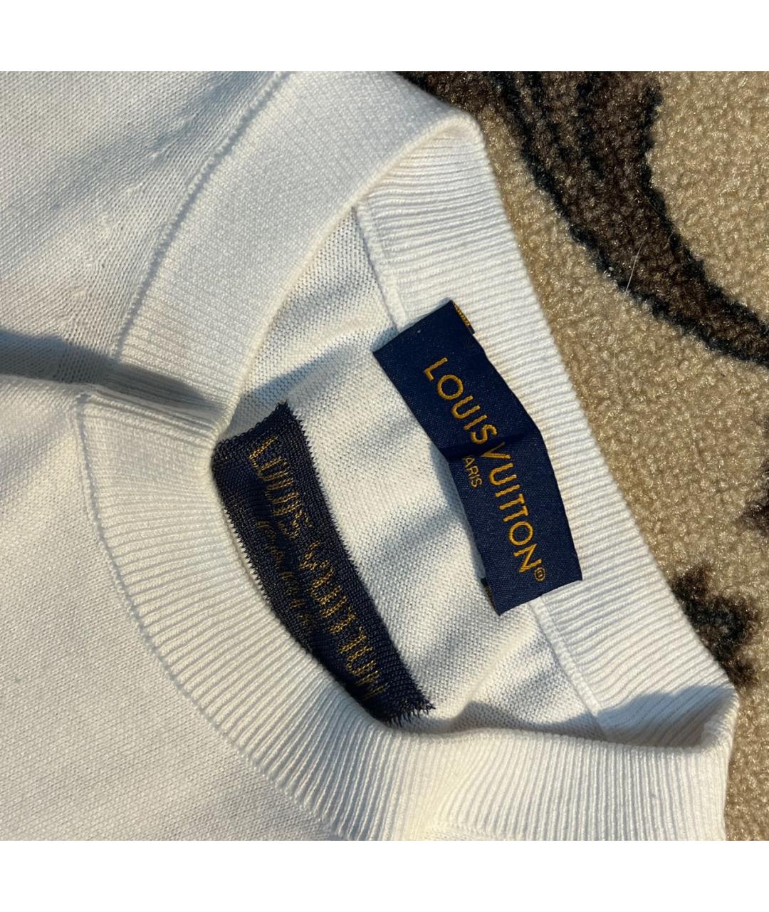 LOUIS VUITTON Белая хлопковая футболка, фото 3