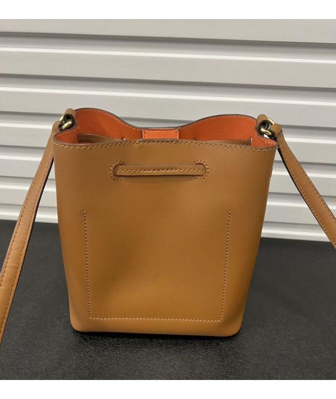 RALPH LAUREN Коричневая кожаная сумка через плечо, фото 2