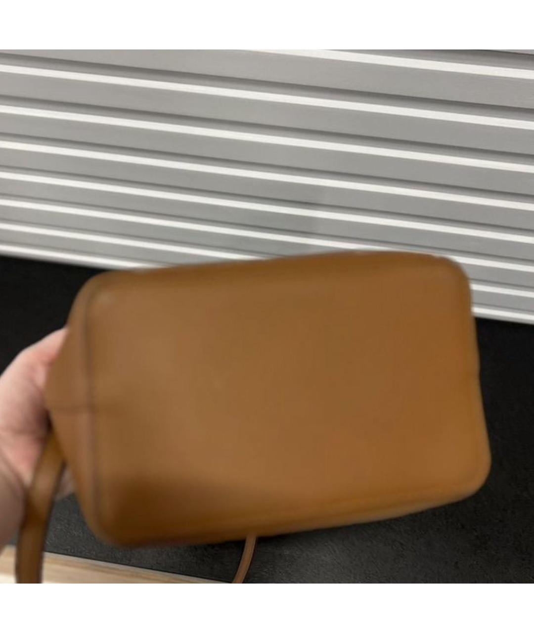 RALPH LAUREN Коричневая кожаная сумка через плечо, фото 3