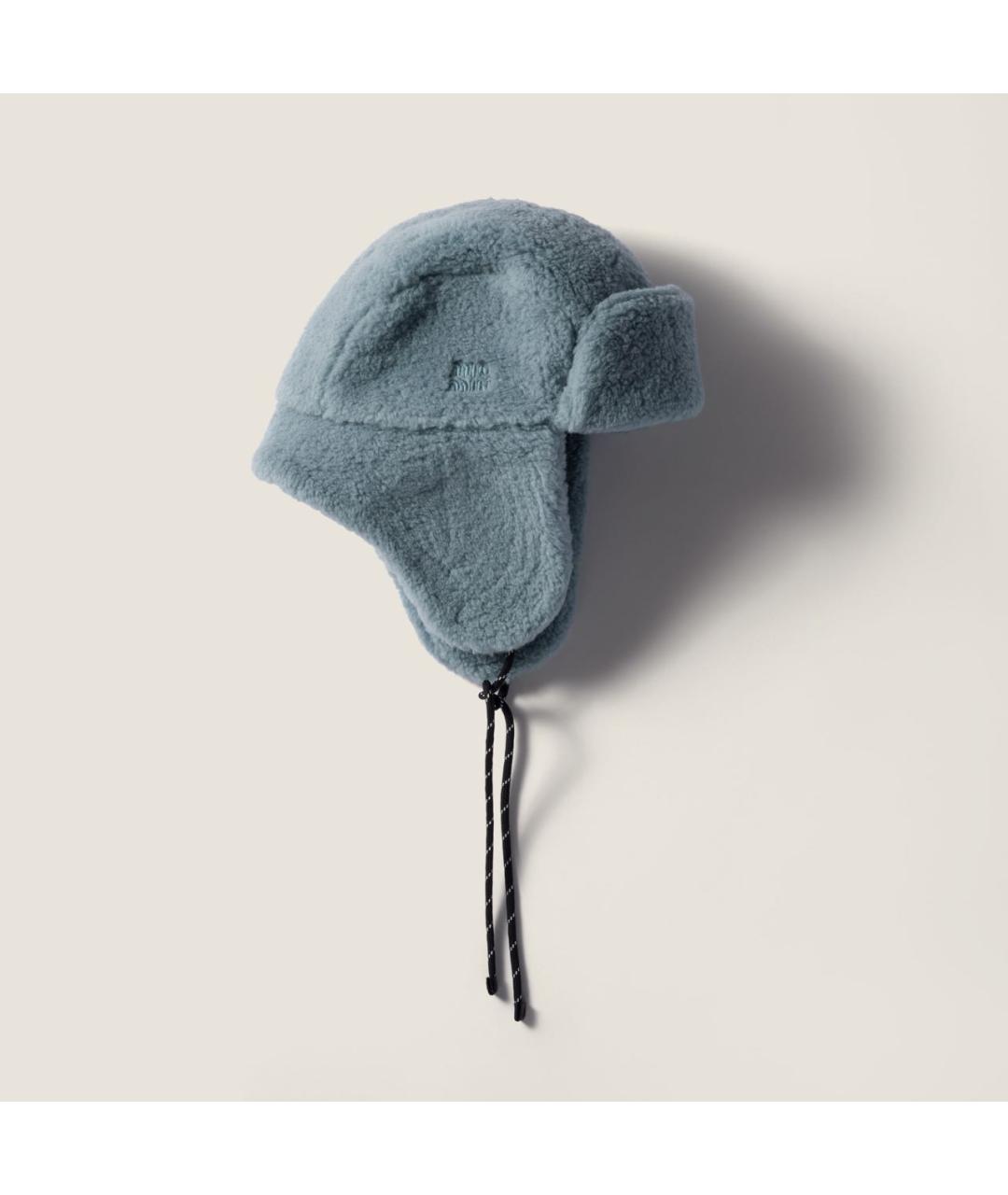 MIU MIU Голубая шапка, фото 2