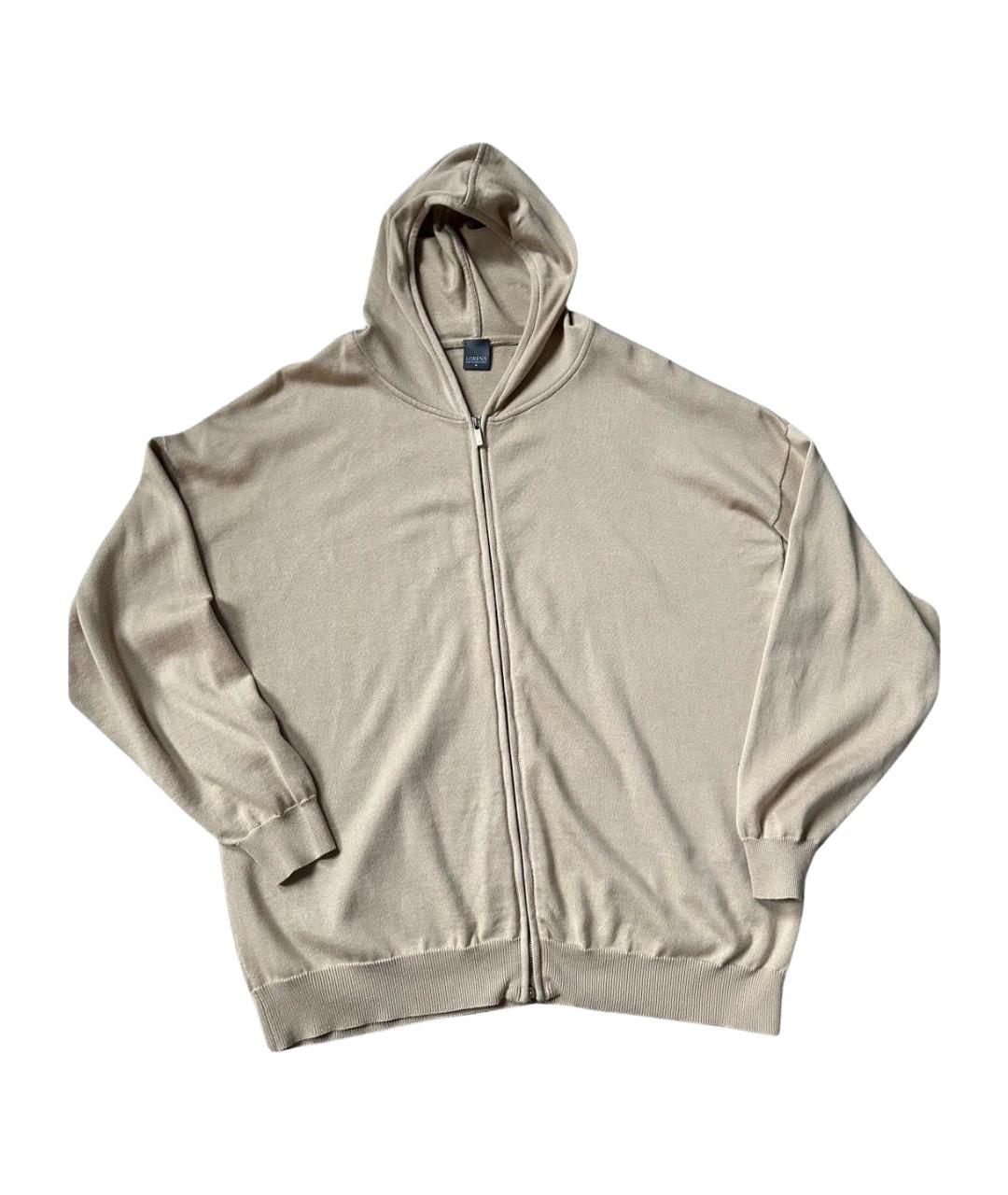 LORENA ANTONIAZZI Бежевый хлопковый джемпер / свитер, фото 1