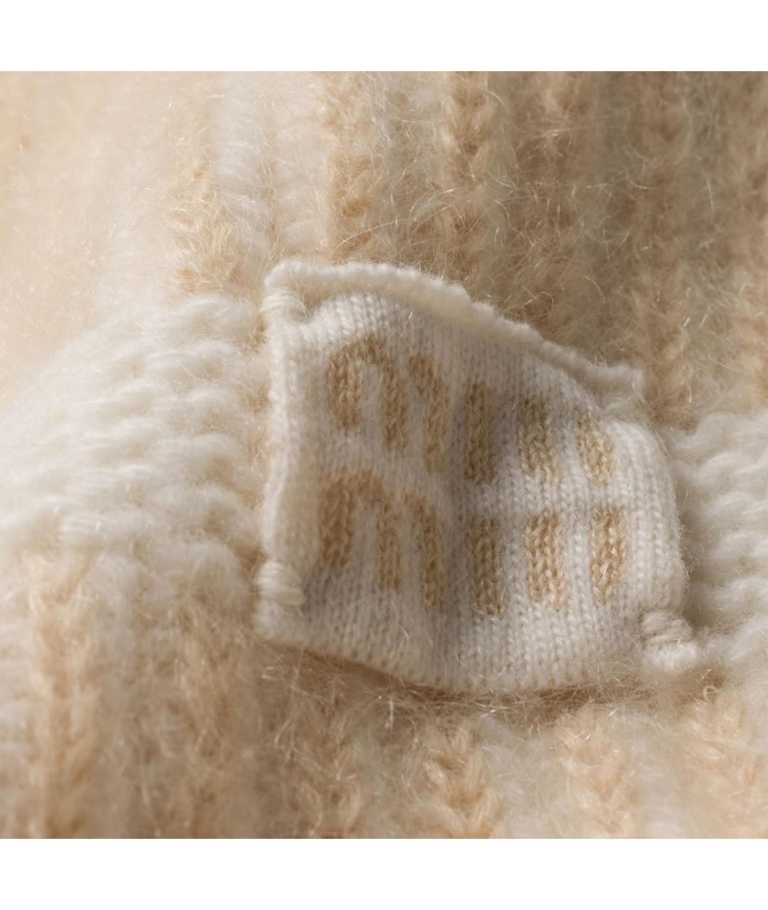 MIU MIU Бежевая шерстяная шапка, фото 2