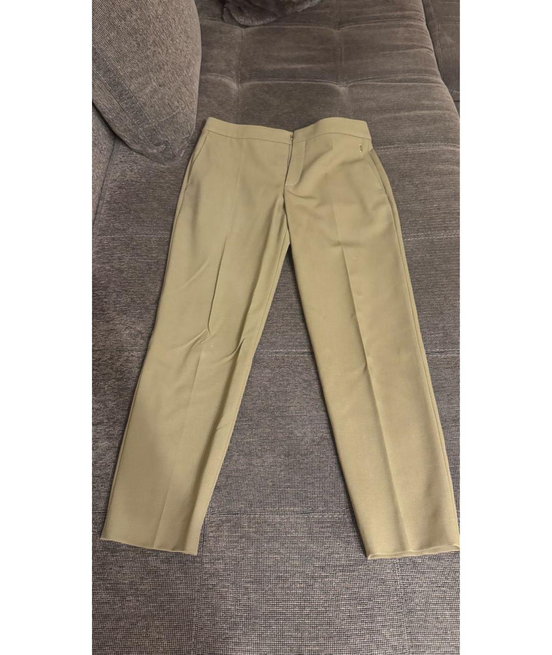CHLOE Бежевые хлопковые брюки узкие, фото 6