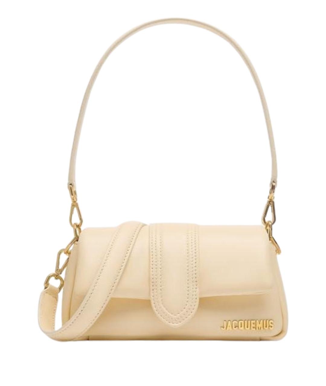 JACQUEMUS Бежевая кожаная сумка через плечо, фото 1