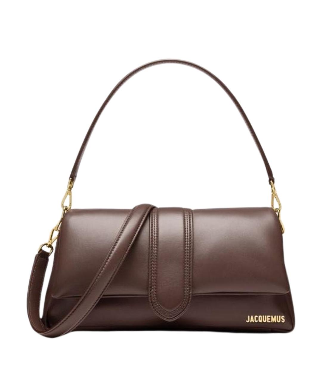 JACQUEMUS Коричневая кожаная сумка через плечо, фото 1