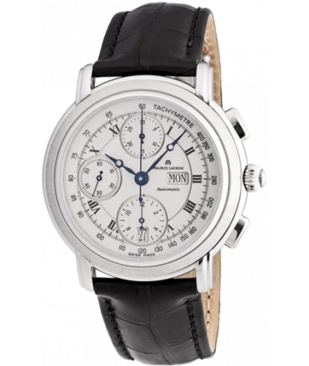 MAURICE LACROIX Серебряные стальные часы, фото 1