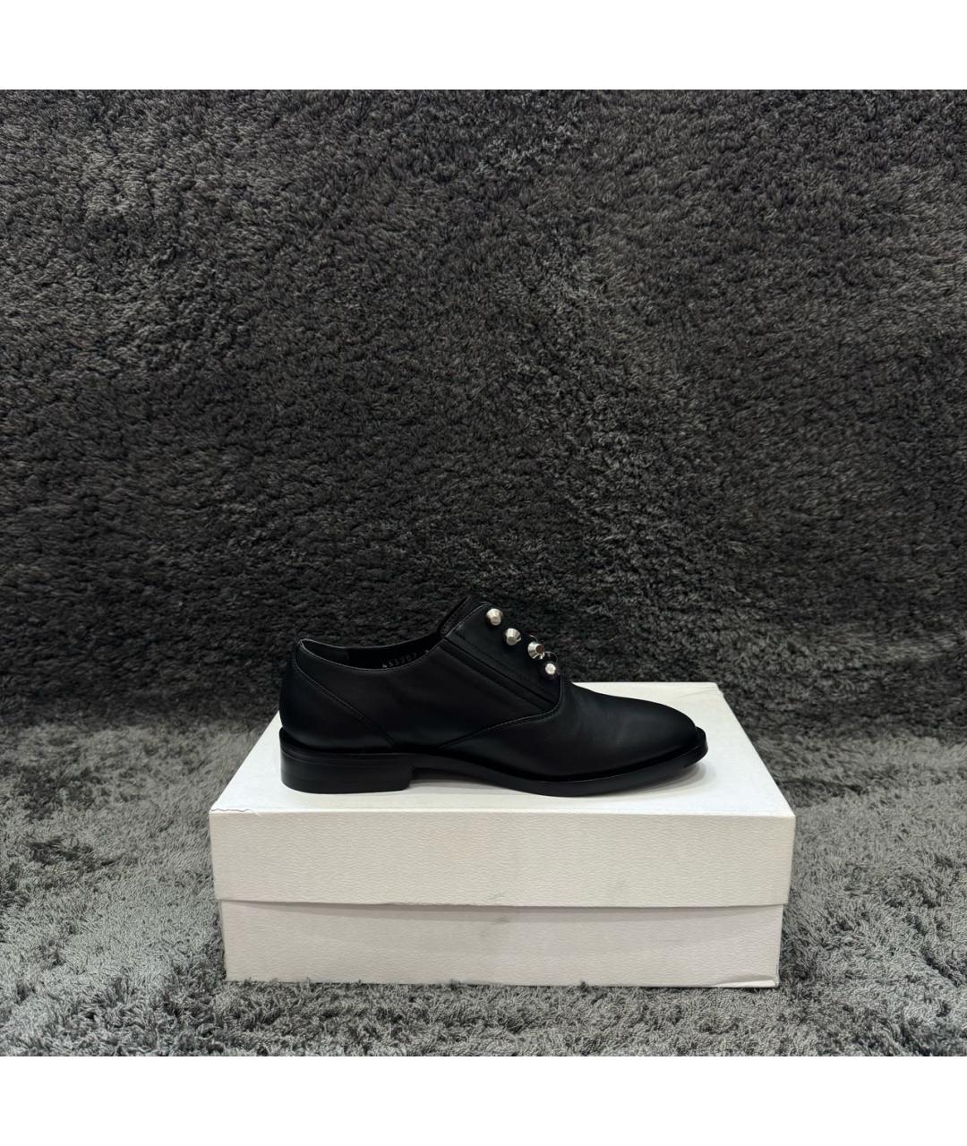 BALENCIAGA Черные кожаные туфли, фото 3