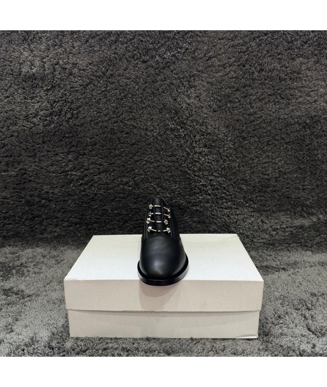 BALENCIAGA Черные кожаные туфли, фото 4