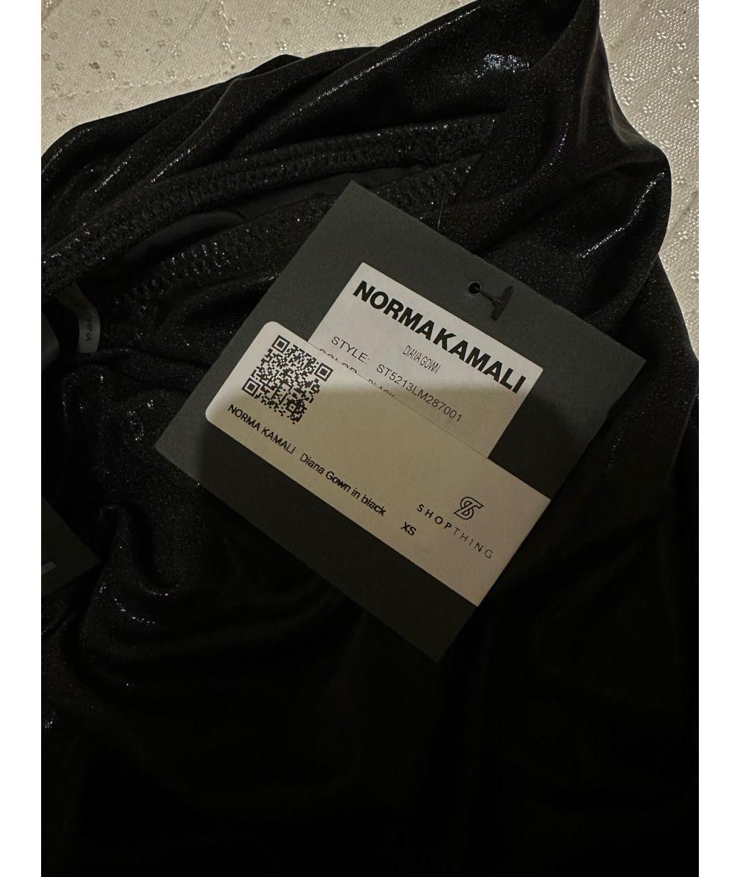 NORMA KAMALI Черное полиэстеровое коктейльное платье, фото 7