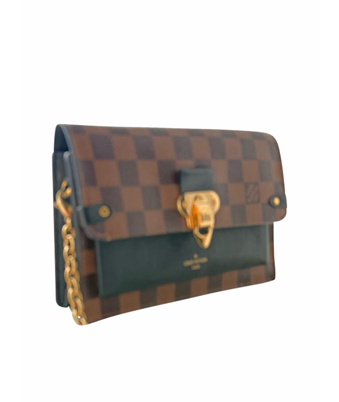 LOUIS VUITTON Коричневая кожаная сумка через плечо, фото 1