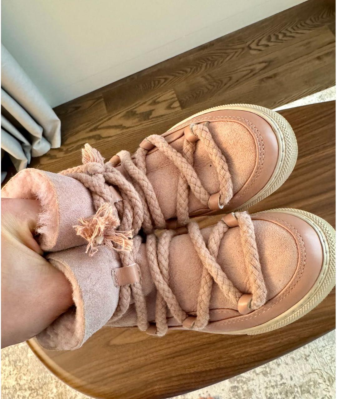 INUIKII Розовые замшевые ботинки, фото 6