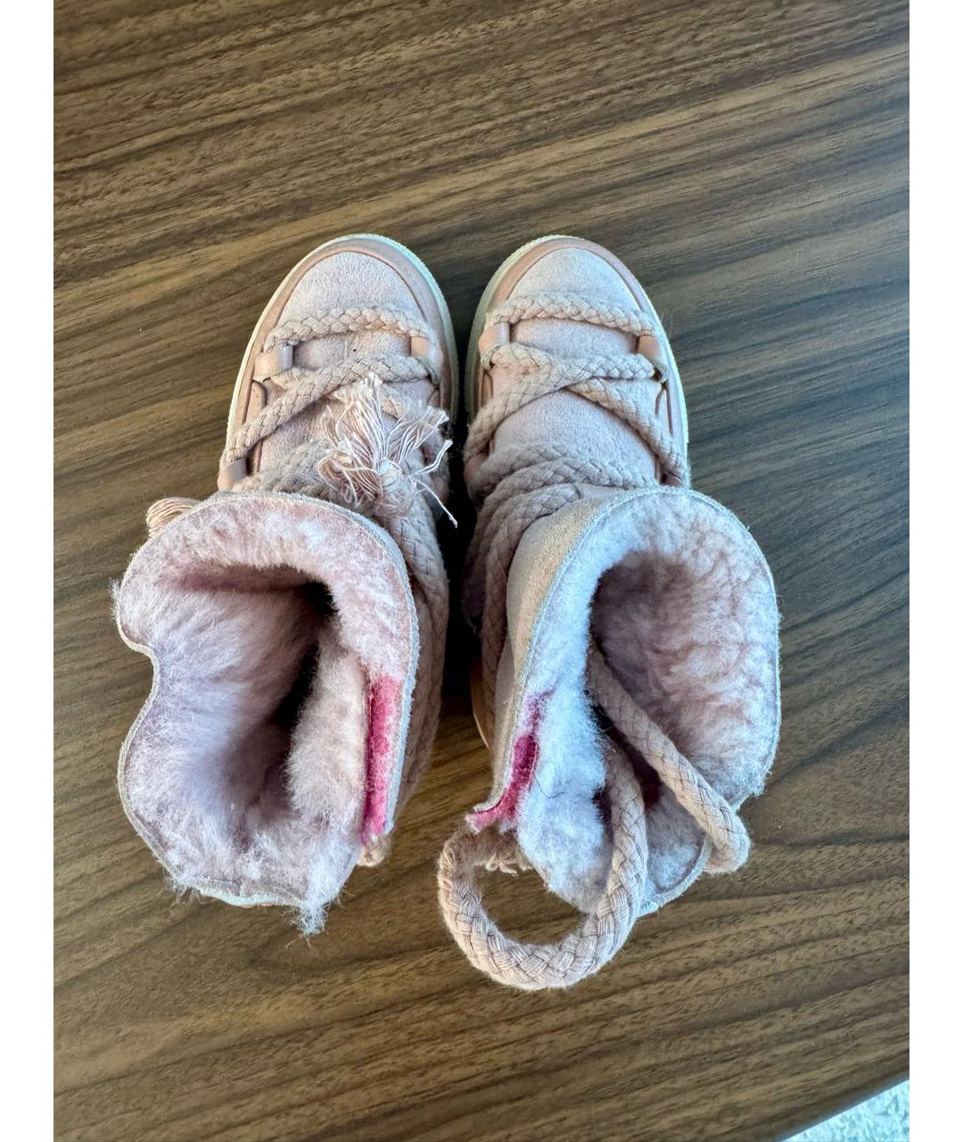 INUIKII Розовые замшевые ботинки, фото 3