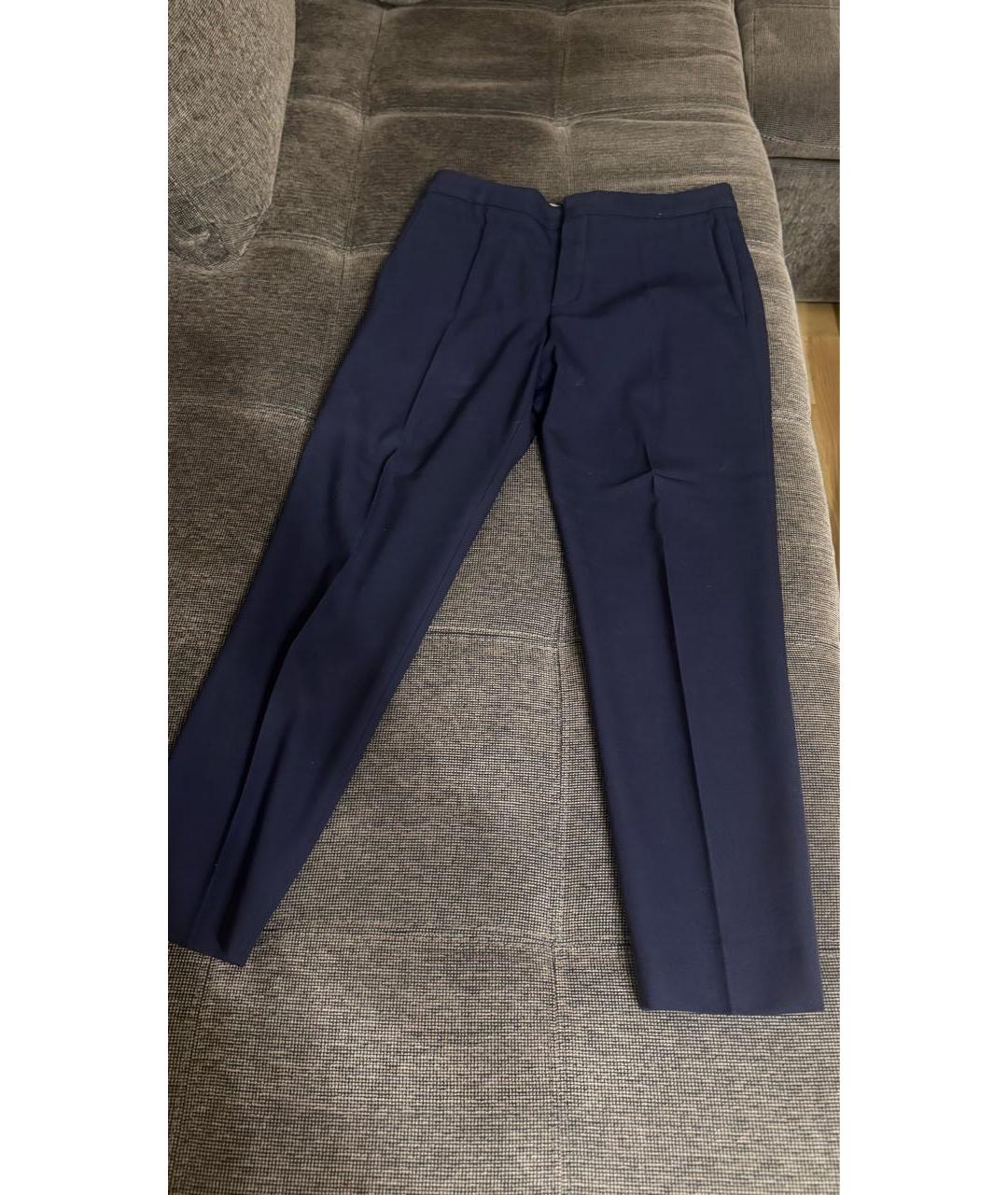 CHLOE Темно-синие хлопковые брюки узкие, фото 4