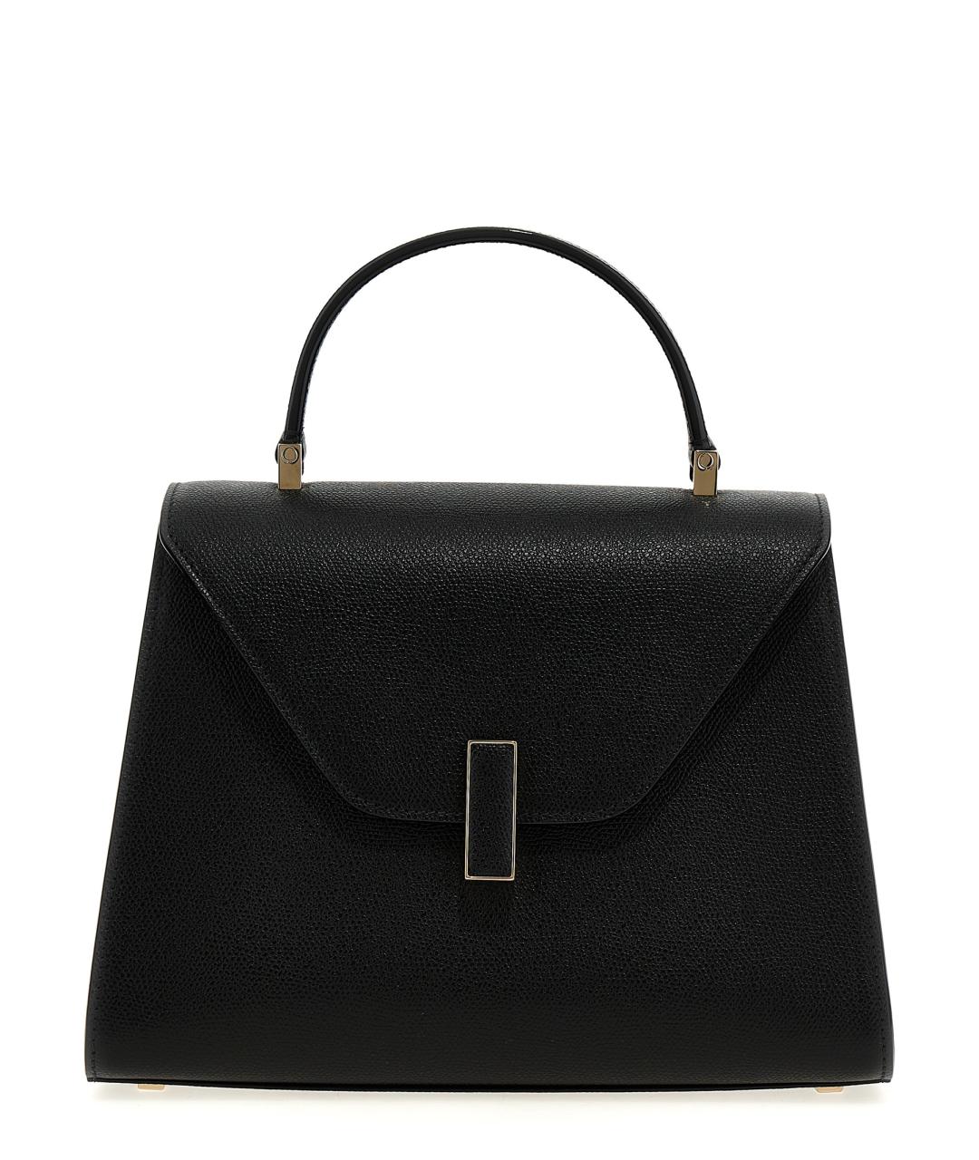 VALEXTRA Черная кожаная сумка тоут, фото 1