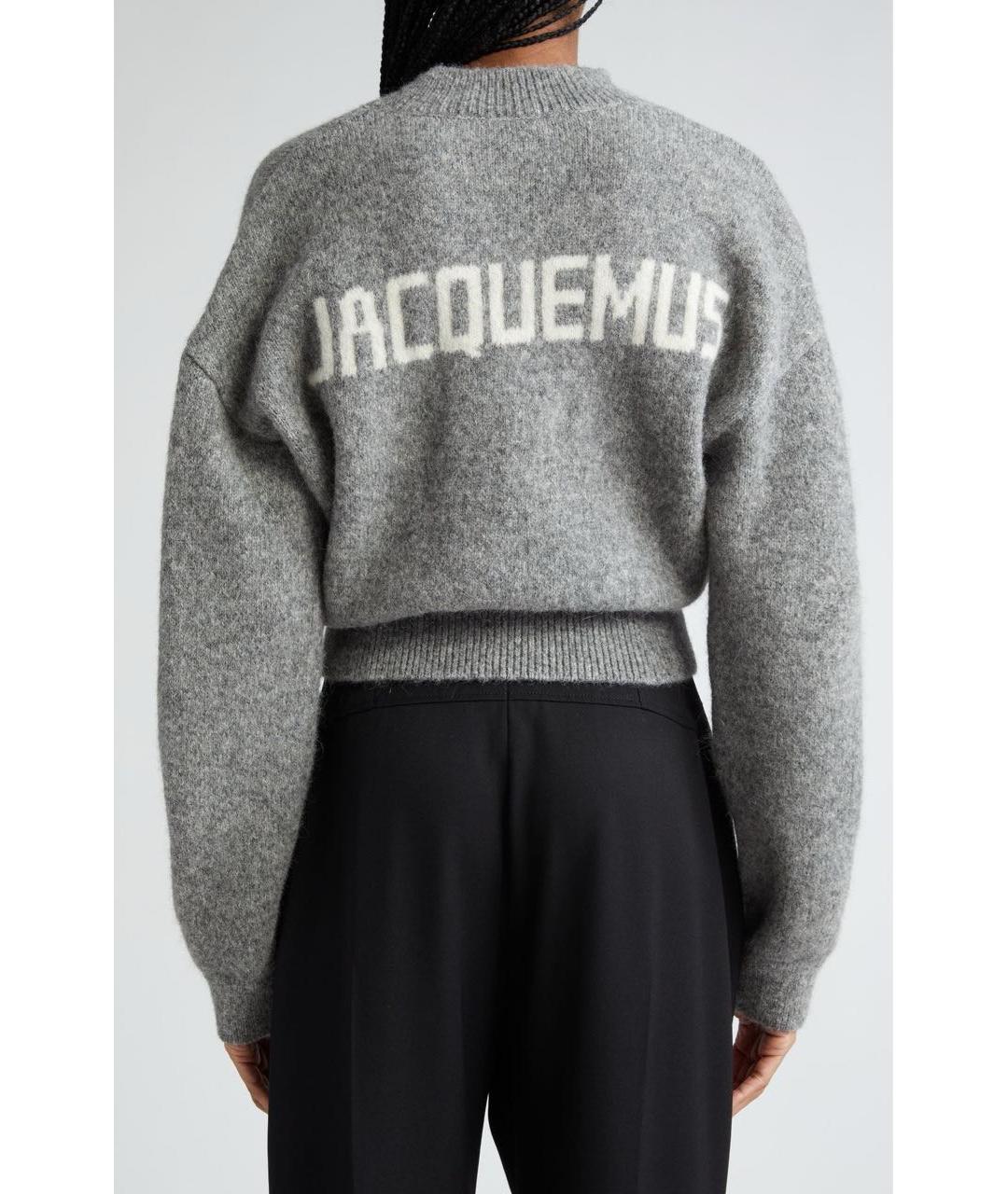 JACQUEMUS Серый шерстяной джемпер / свитер, фото 3