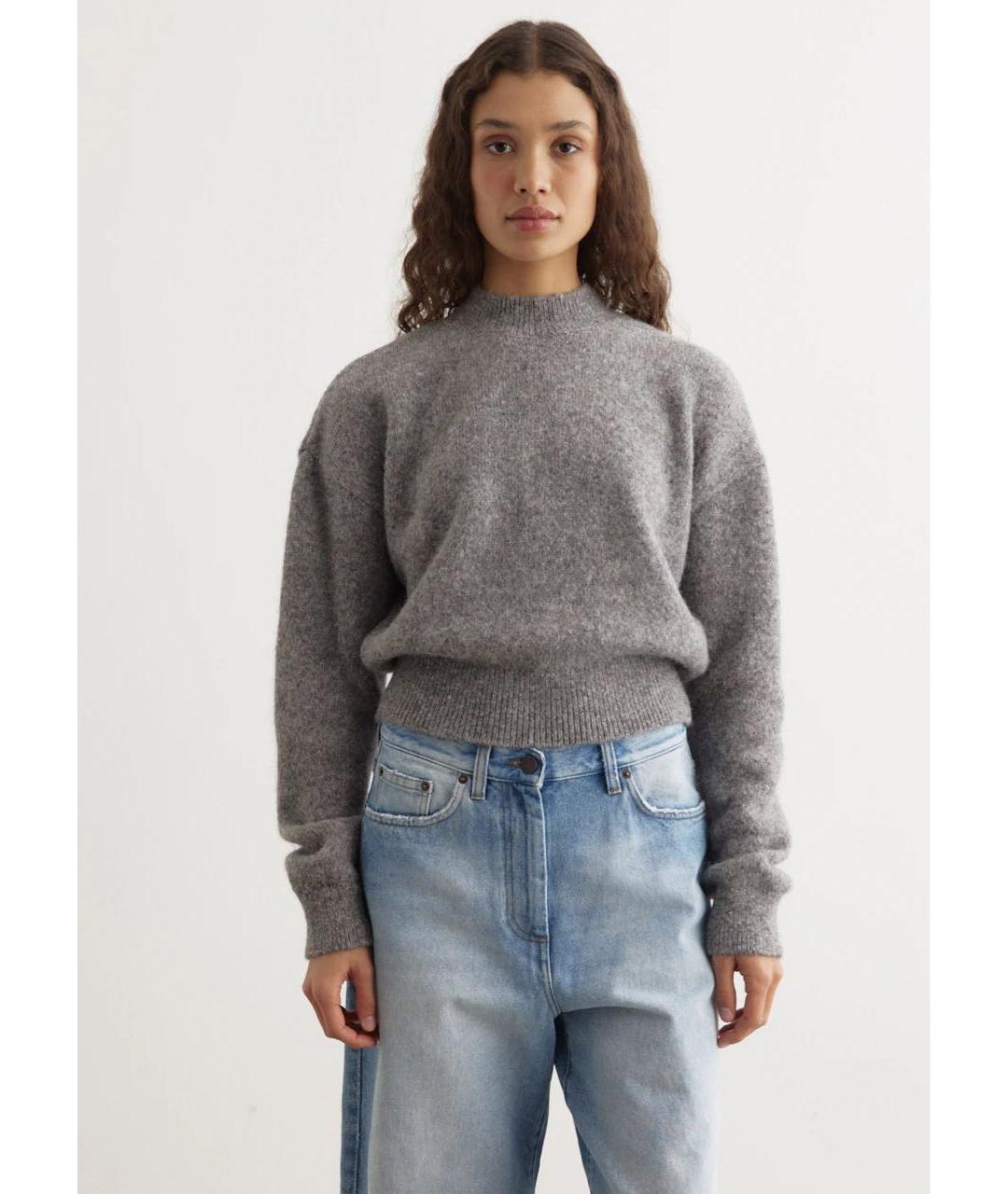 JACQUEMUS Серый шерстяной джемпер / свитер, фото 4