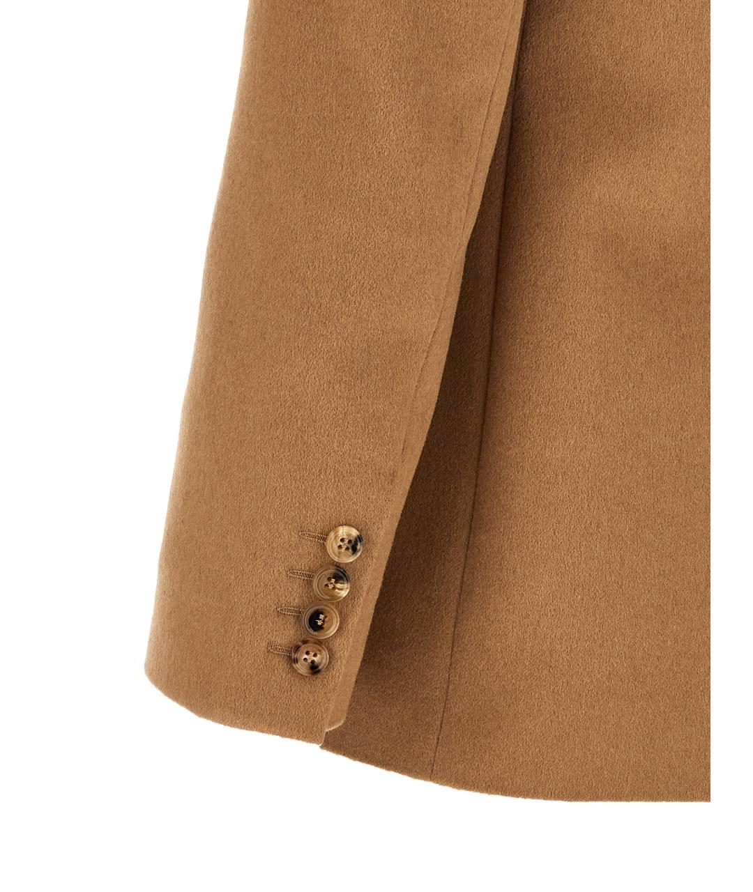 MAX MARA Бежевый шерстяной жакет/пиджак, фото 4