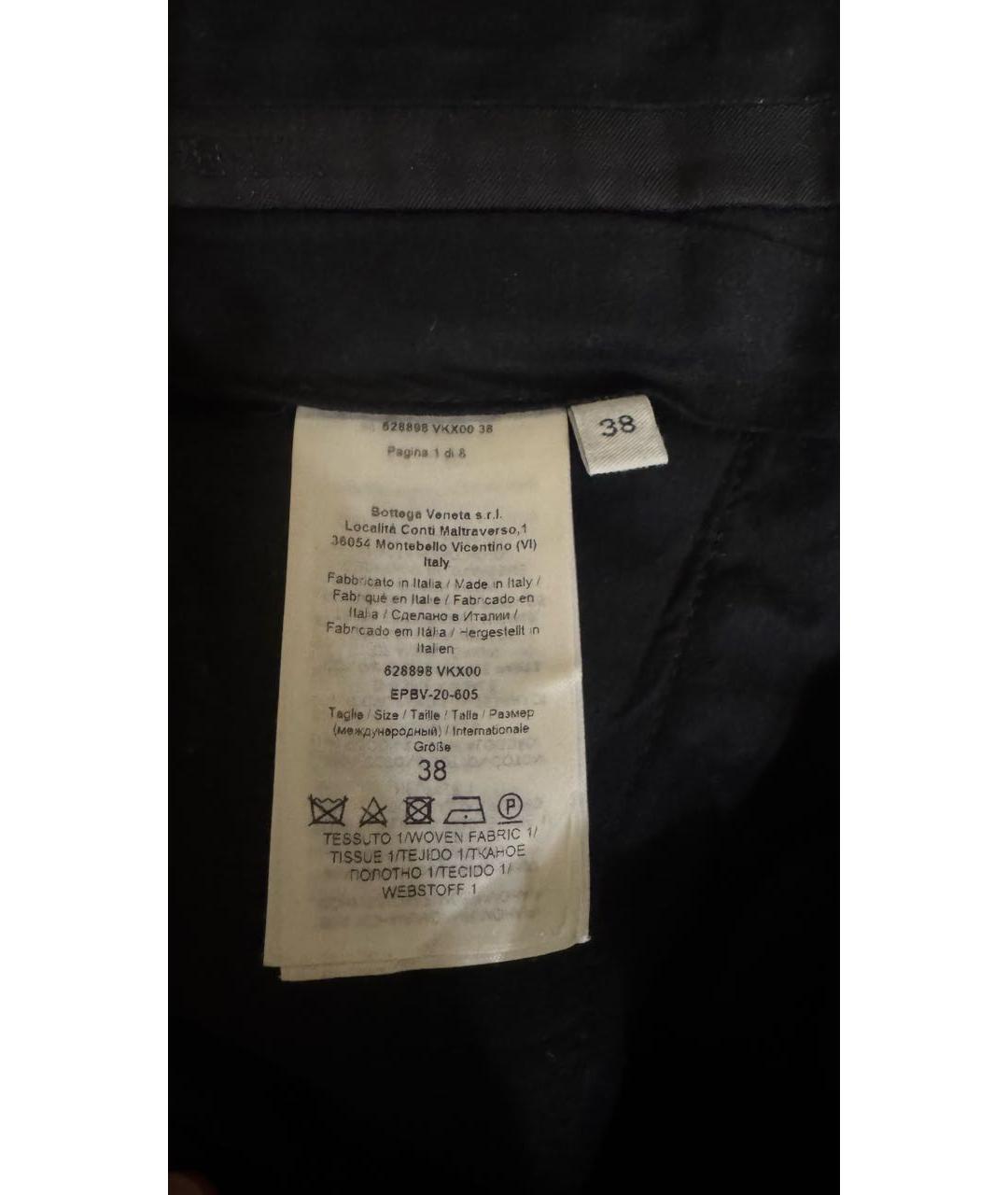 BOTTEGA VENETA Черные шерстяные брюки узкие, фото 3