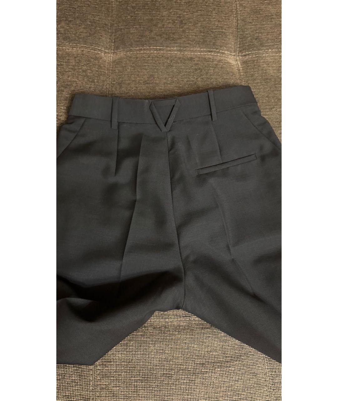 BOTTEGA VENETA Черные шерстяные брюки узкие, фото 5