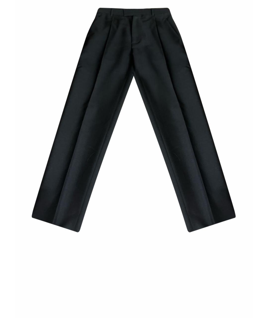 BOTTEGA VENETA Черные шерстяные брюки узкие, фото 1